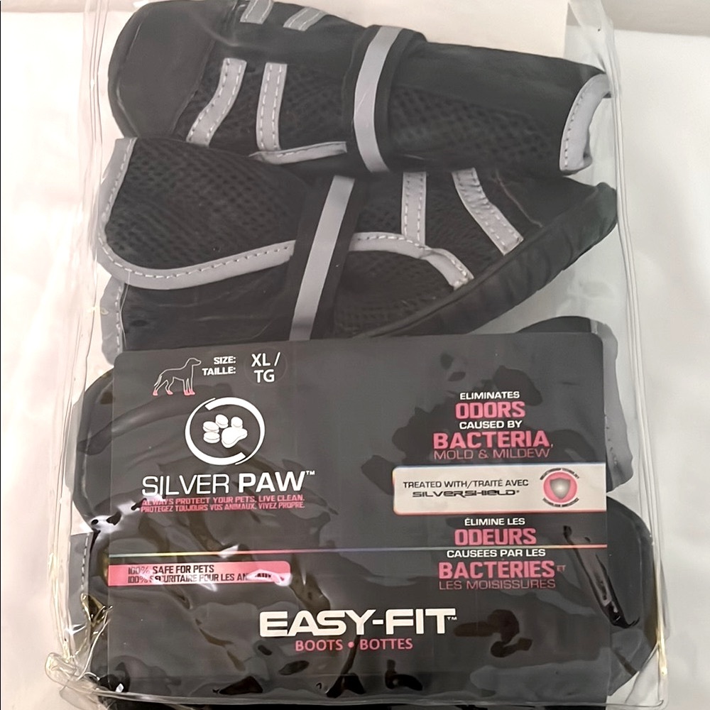 Silver Paw Easy-Fit Dog Winter Boots Black | size XL/G